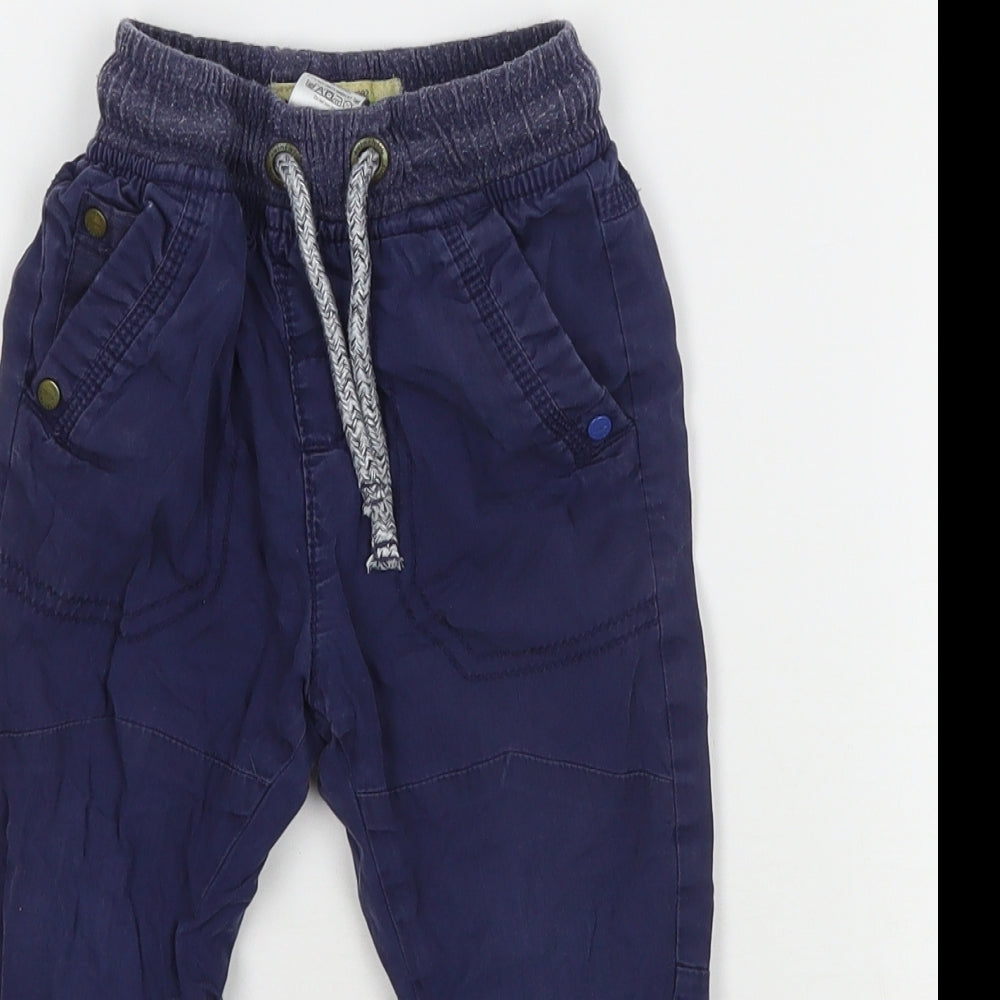 NEXT Boys Blue  Cotton Jogger Trousers Size 18-24 Months  Drawstring