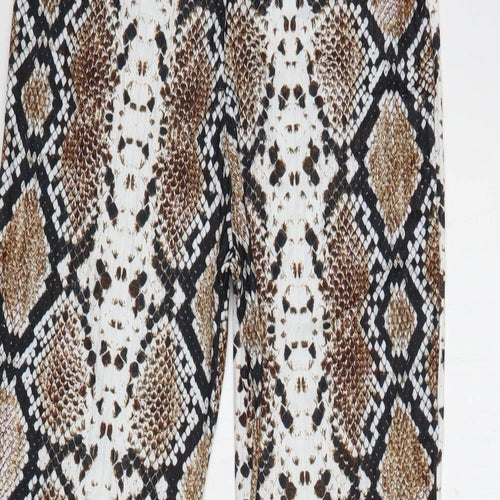 Edge Street Womens Multicoloured Animal Print Polyester Trousers  Size 10 L32 in Regular