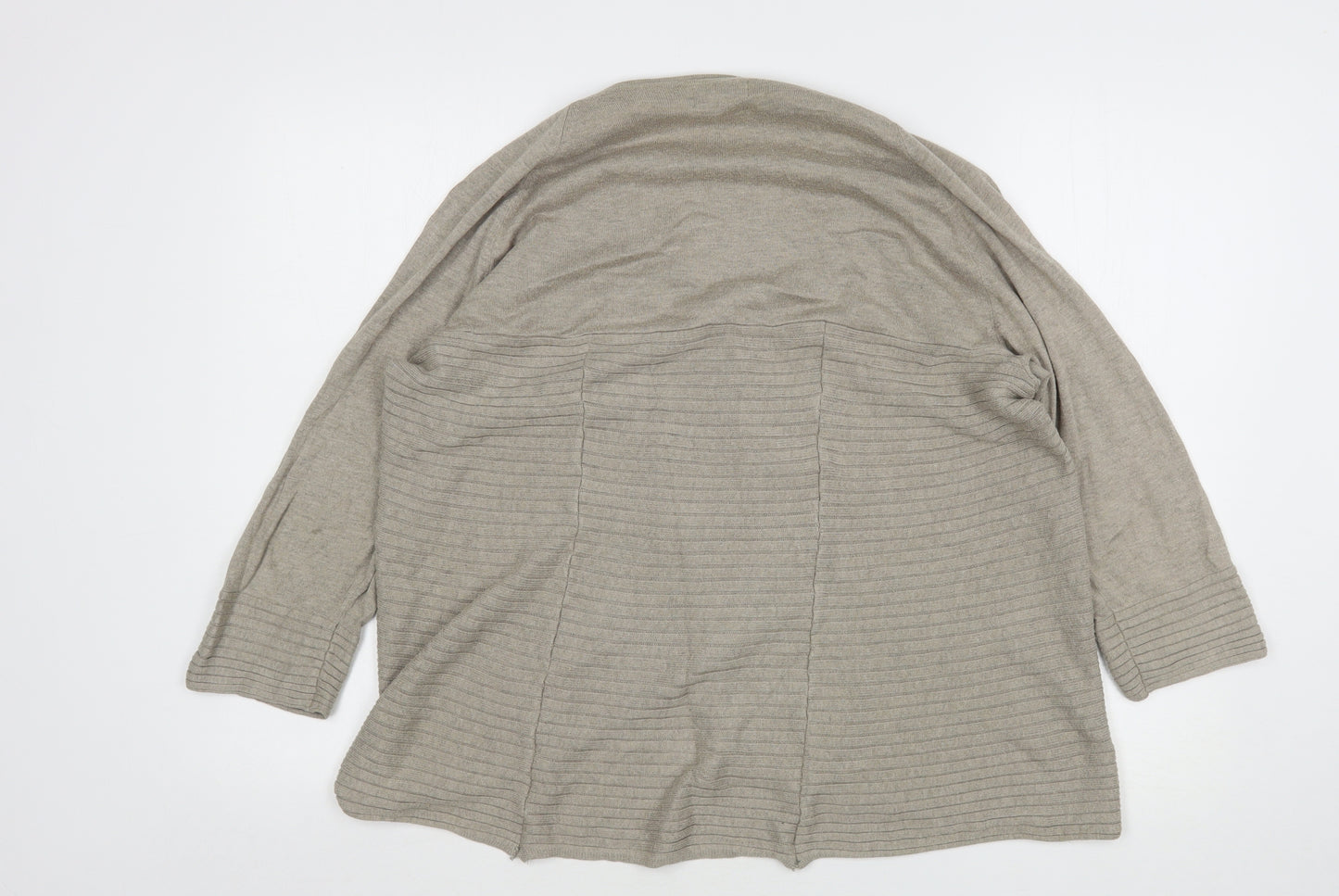 Per Una Womens Beige V-Neck  Viscose Cardigan Jumper Size 16