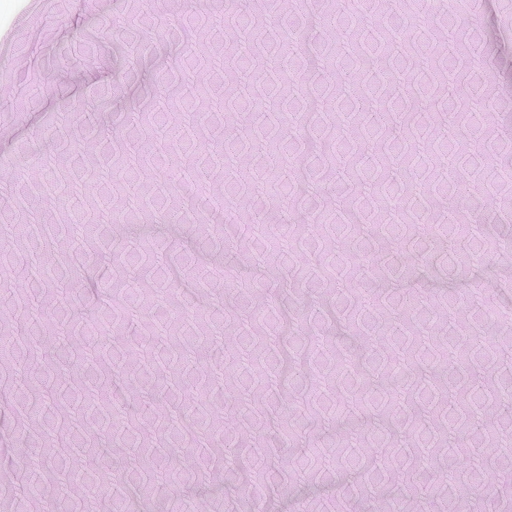 CC Womens Pink Round Neck  Cotton Pullover Jumper Size M