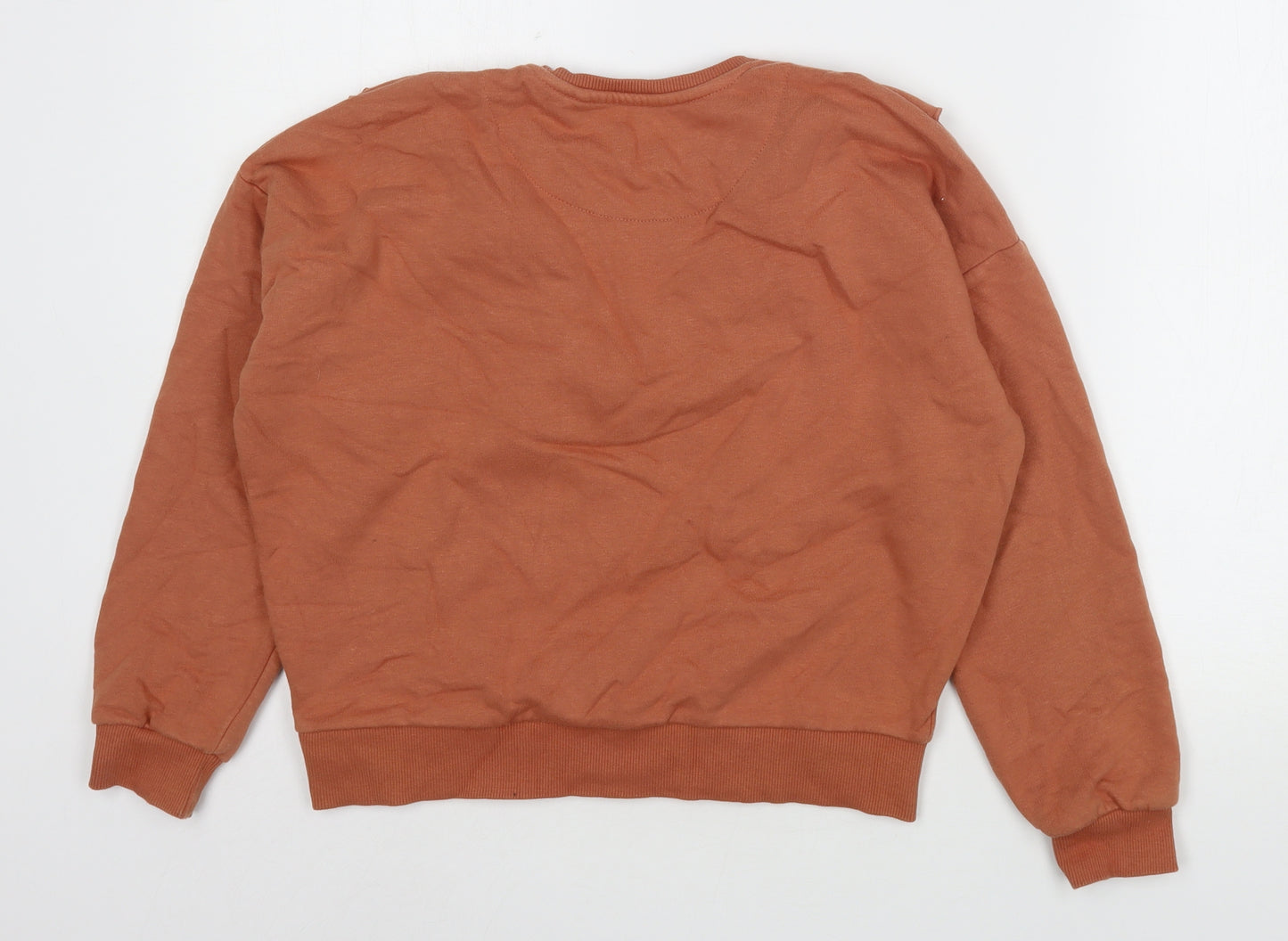F&F Girls Brown  Cotton Pullover Sweatshirt Size 11-12 Years