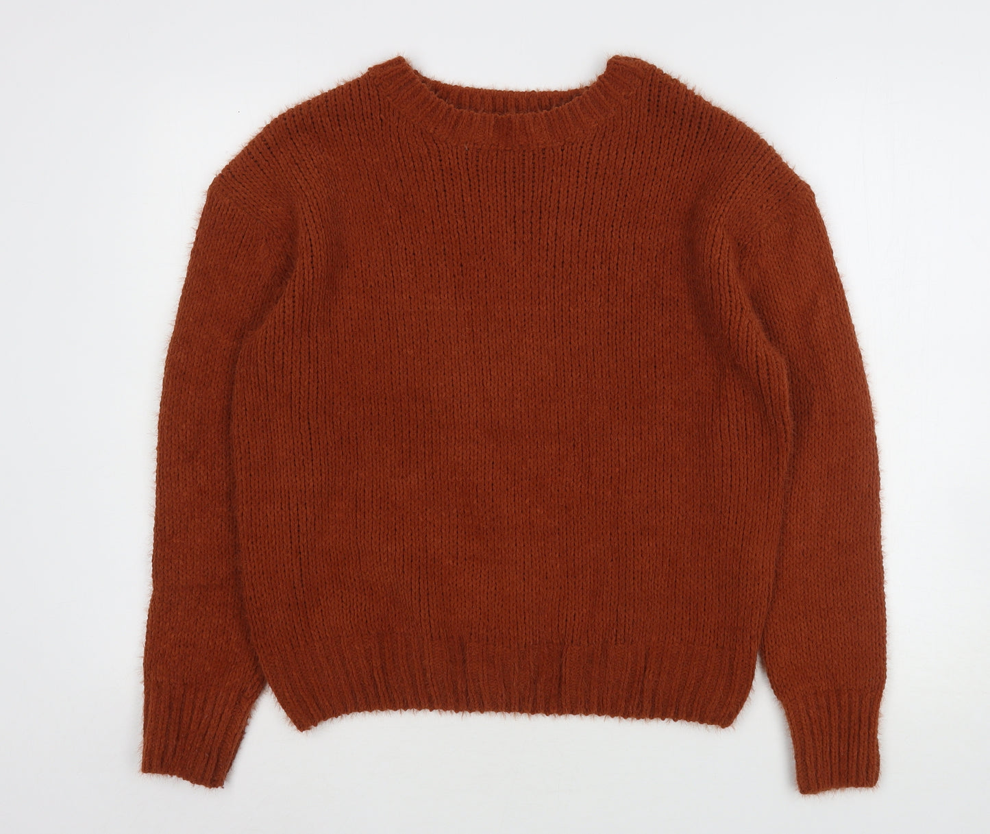 Primark Womens Brown Round Neck  Polyester Pullover Jumper Size 12