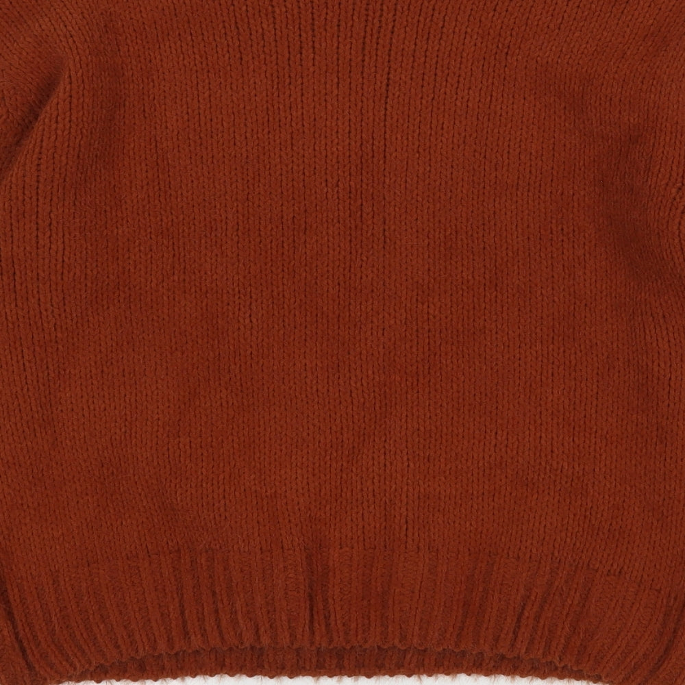 Primark Womens Brown Round Neck  Polyester Pullover Jumper Size 12