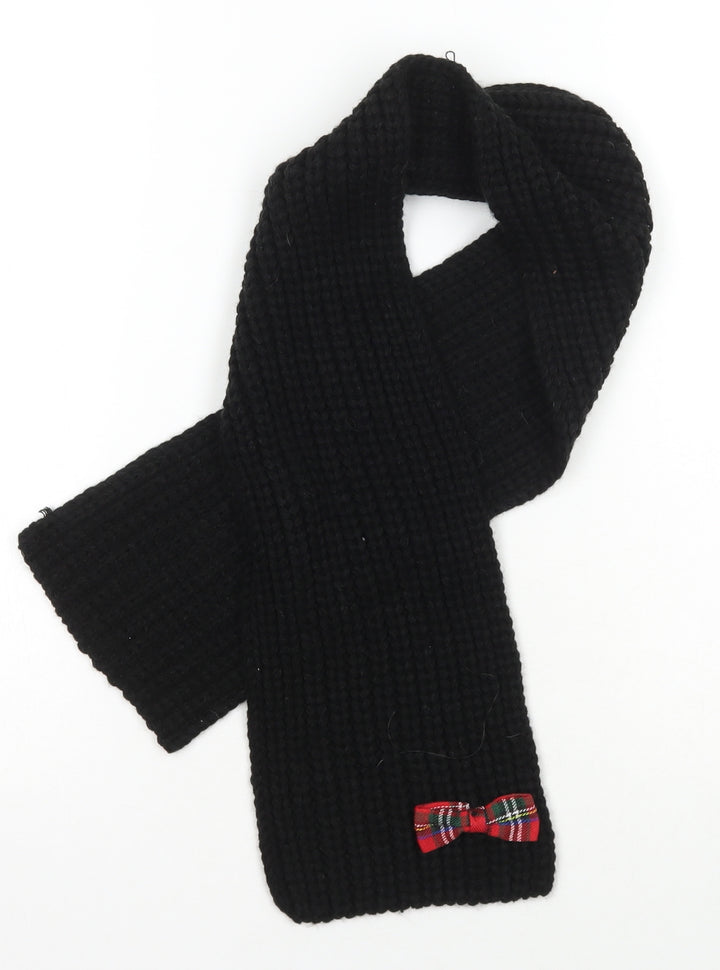 Preworn Girls Black Acrylic Rectangle Scarf Scarves & Wraps Size Regular