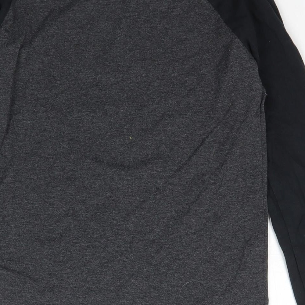 NEXT Boys Black  Cotton Basic T-Shirt Size 8 Years Crew Neck Pullover