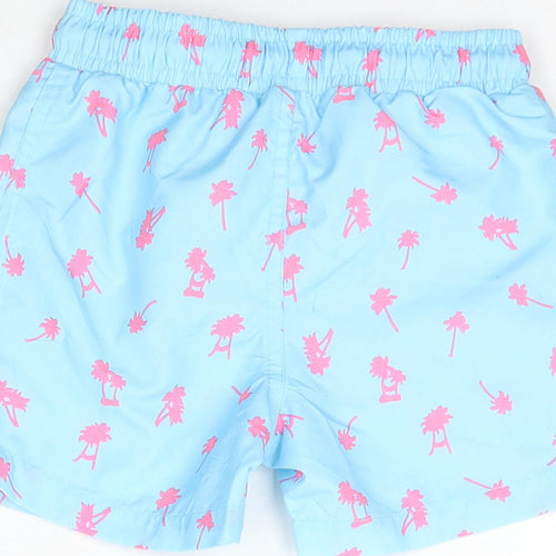Primark Girls Blue Geometric Polyester Bermuda Shorts Size 2 Years  Regular Tie