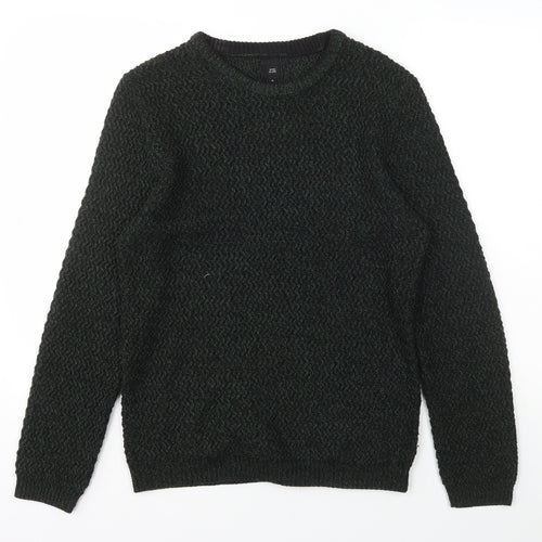 River Island Womens Green Scoop Neck  Acrylic Pullover Jumper Size S