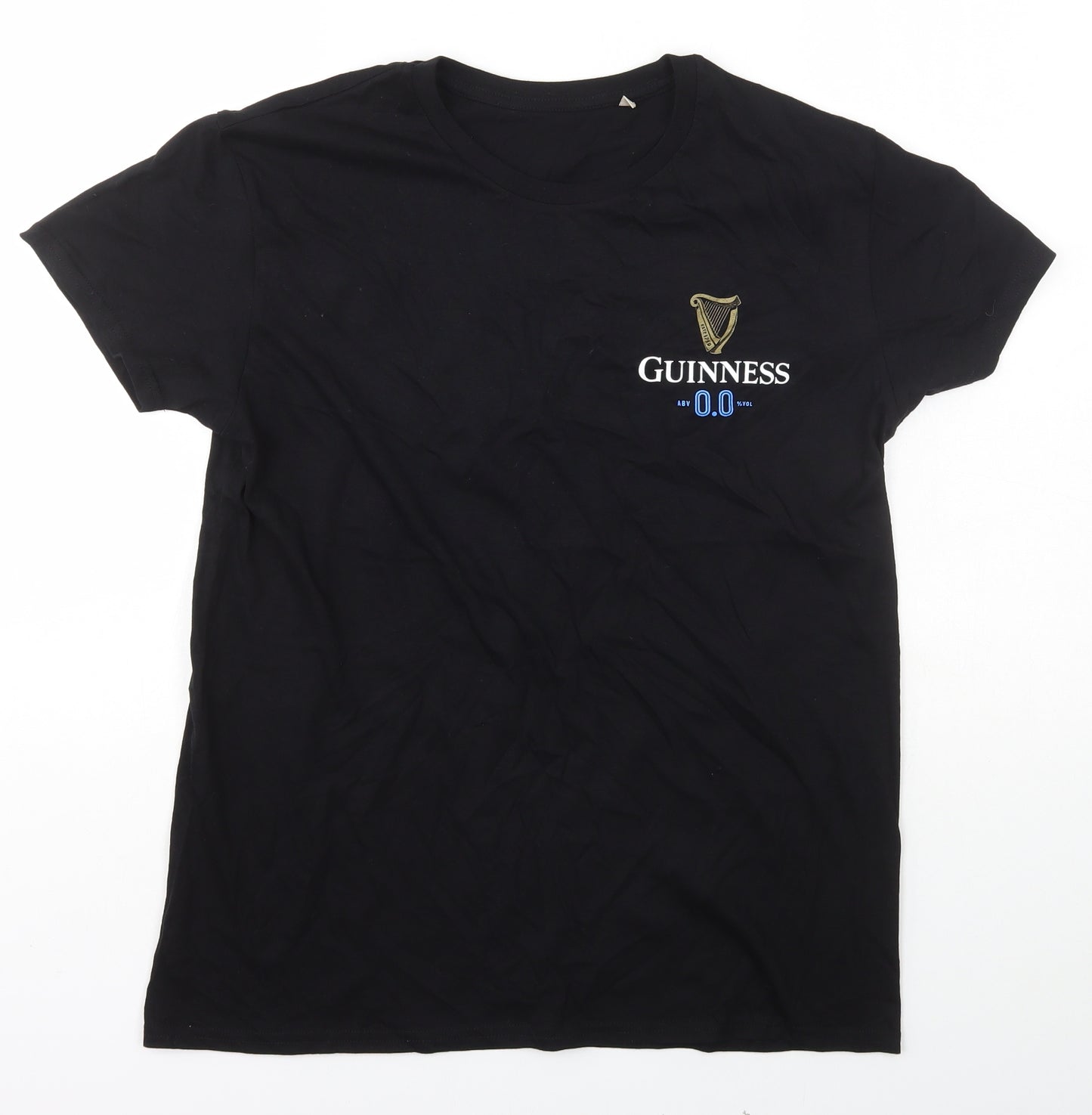 Sol's-Crusader Girls Black  Cotton Basic T-Shirt Size M Crew Neck Pullover - Guinness