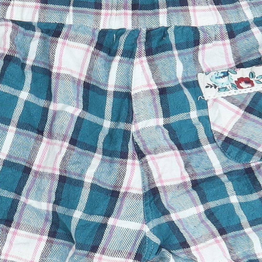 Fat Face Womens Blue Check Cotton Bermuda Shorts Size 8 L3 in Regular Tie