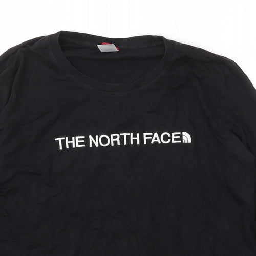 The North Face Womens Black  Cotton Basic T-Shirt Size XL Scoop Neck