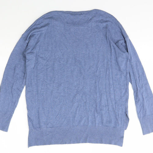 Atmosphere Womens Blue Scoop Neck  Viscose Pullover Jumper Size 12