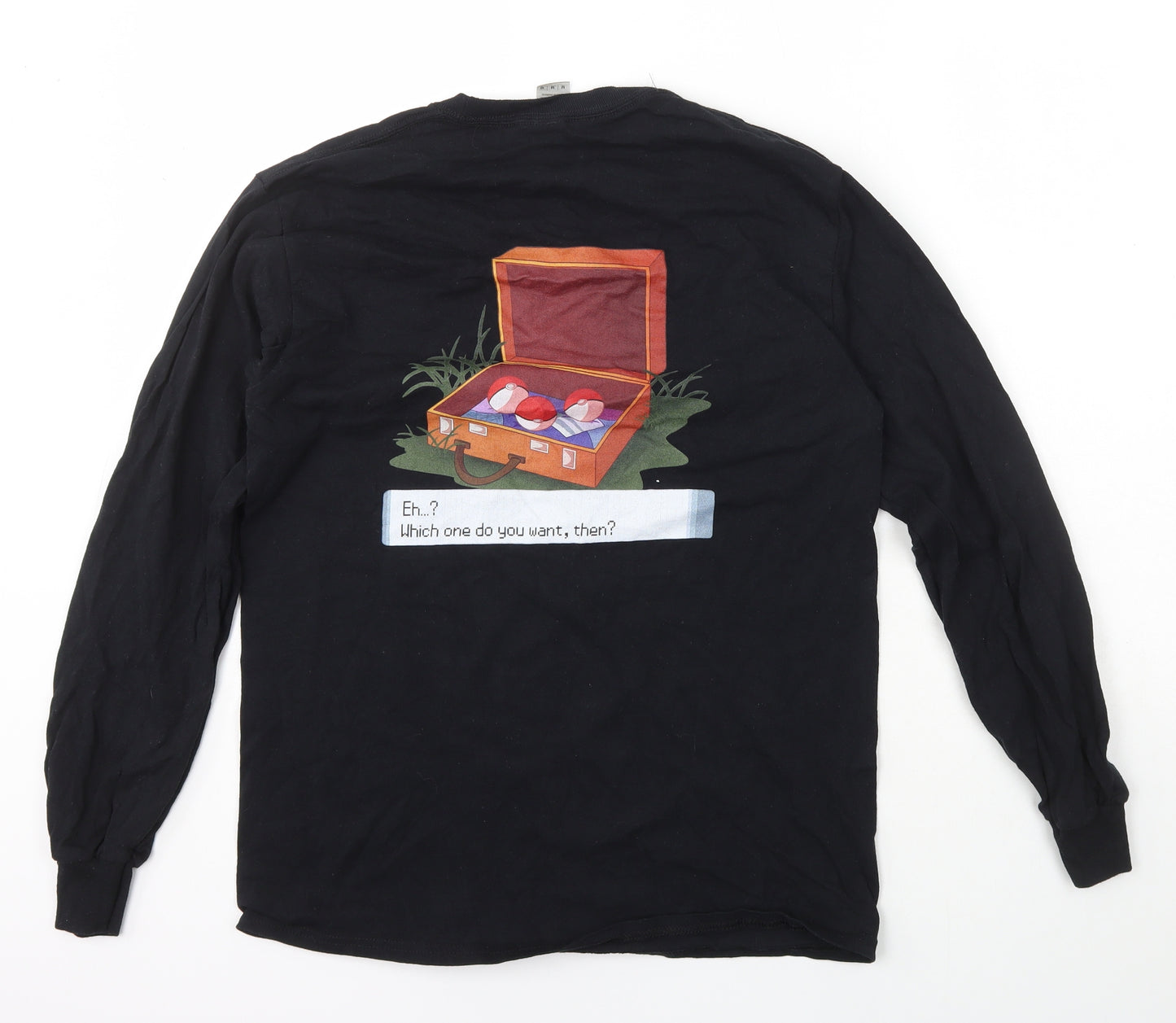 Gildan Womens Black  Cotton Basic T-Shirt Size M Crew Neck