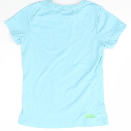 Lonsdale Boys Blue  Polyester Basic T-Shirt Size 9-10 Years Crew Neck Pullover