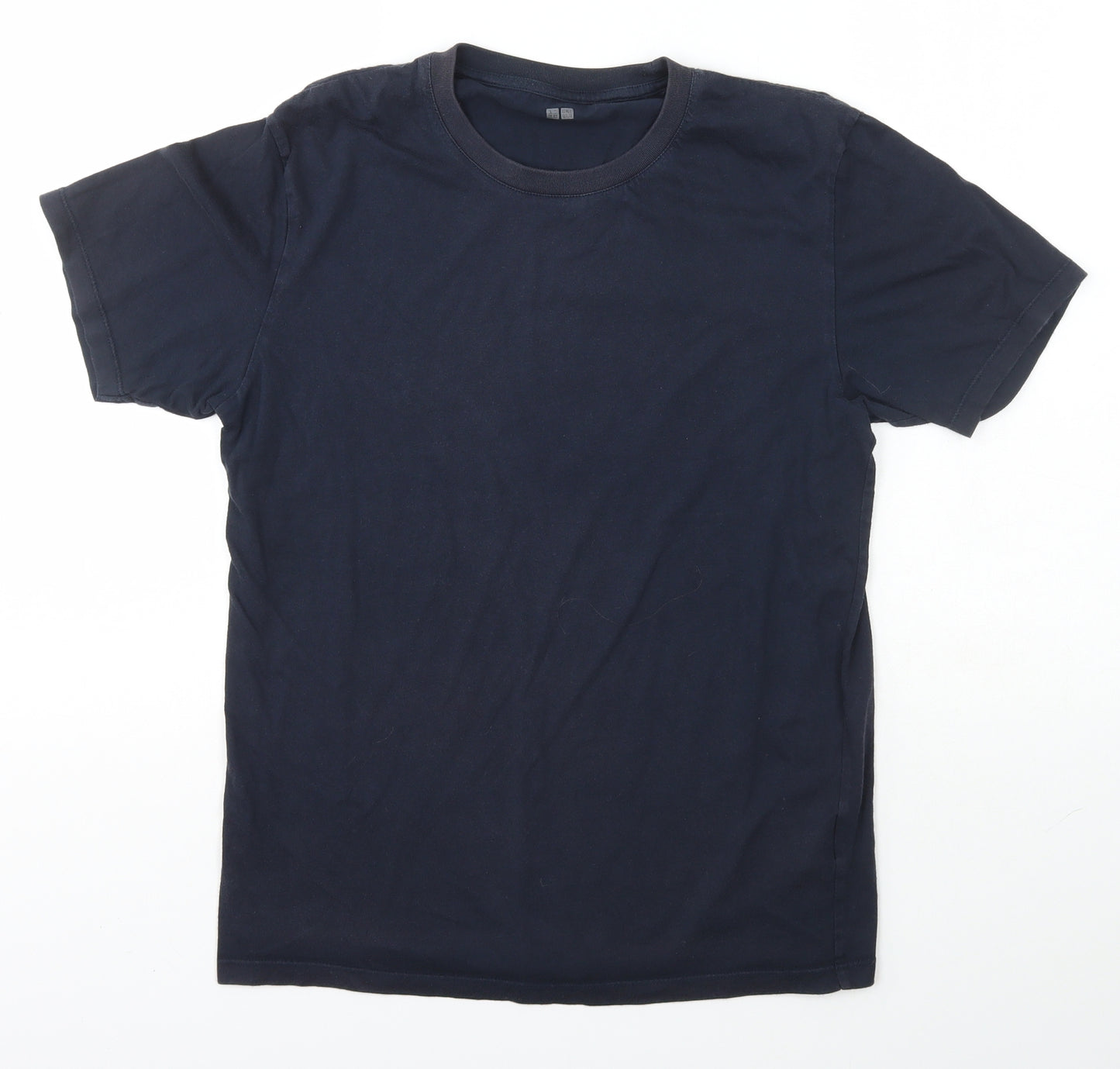 Uniqlo Mens Blue  Cotton  T-Shirt Size S Crew Neck