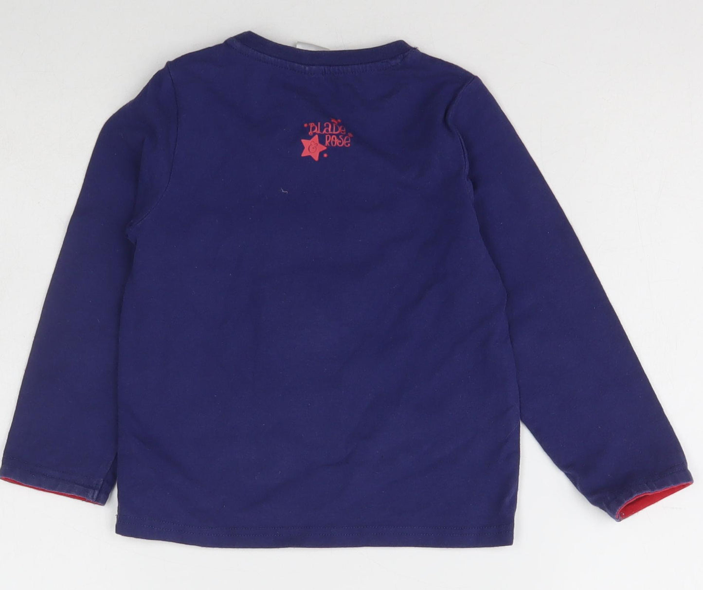 Blade & Rose Boys Blue  Cotton Basic T-Shirt Size 2-3 Years Crew Neck Snap - cow