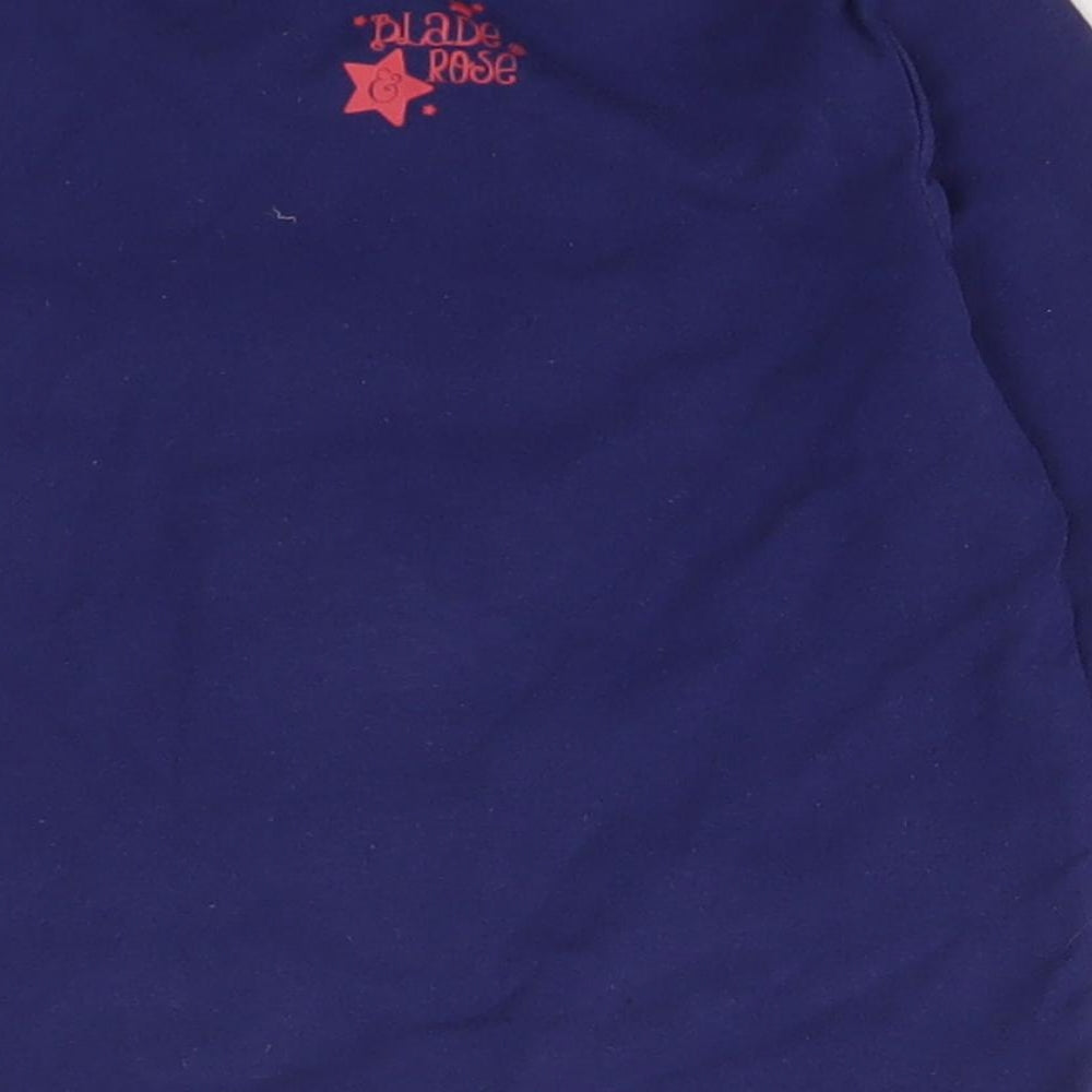 Blade & Rose Boys Blue  Cotton Basic T-Shirt Size 2-3 Years Crew Neck Snap - cow