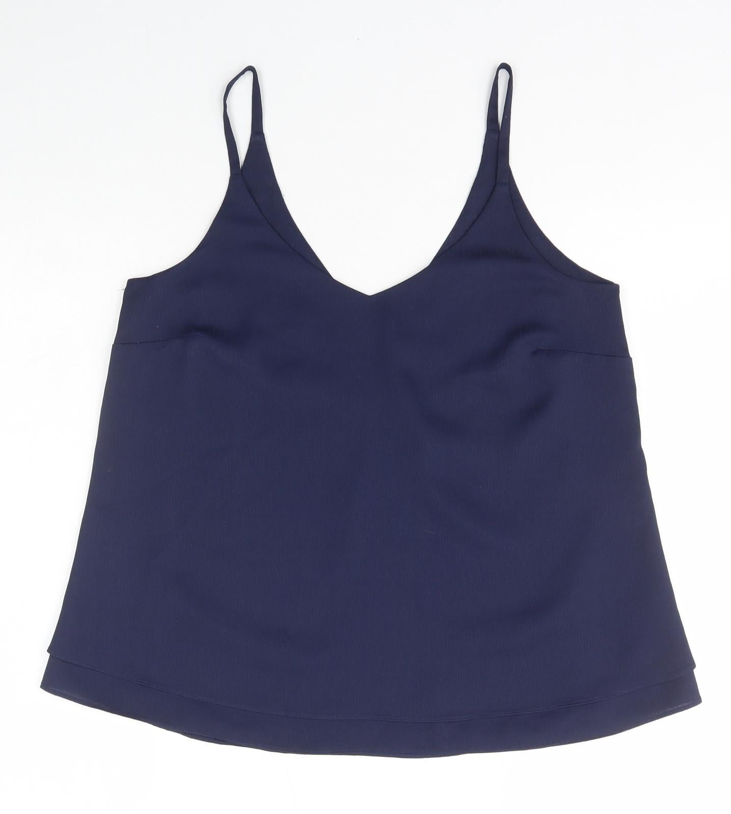 George Womens Blue  Polyester Camisole T-Shirt Size 10 V-Neck