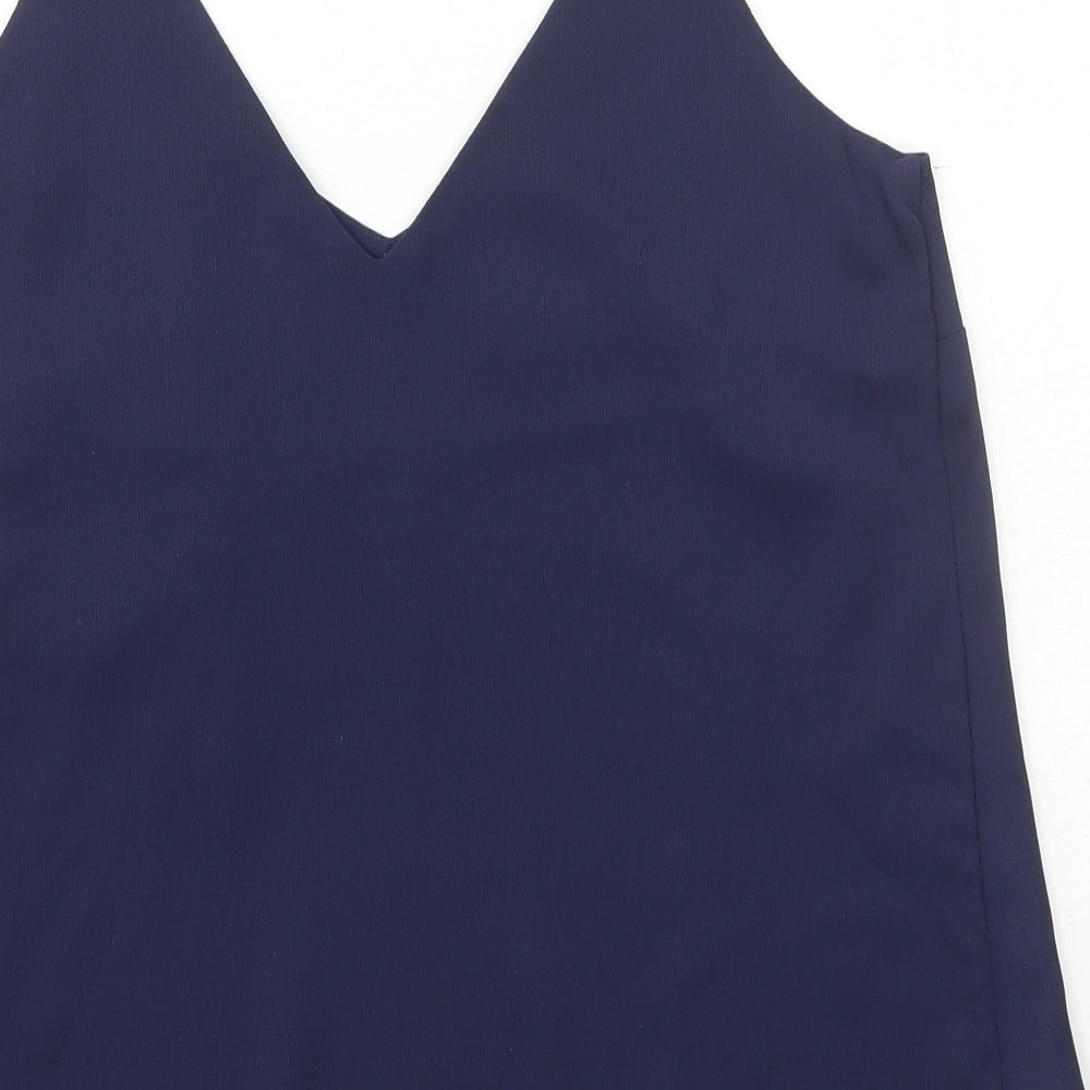 George Womens Blue  Polyester Camisole T-Shirt Size 10 V-Neck