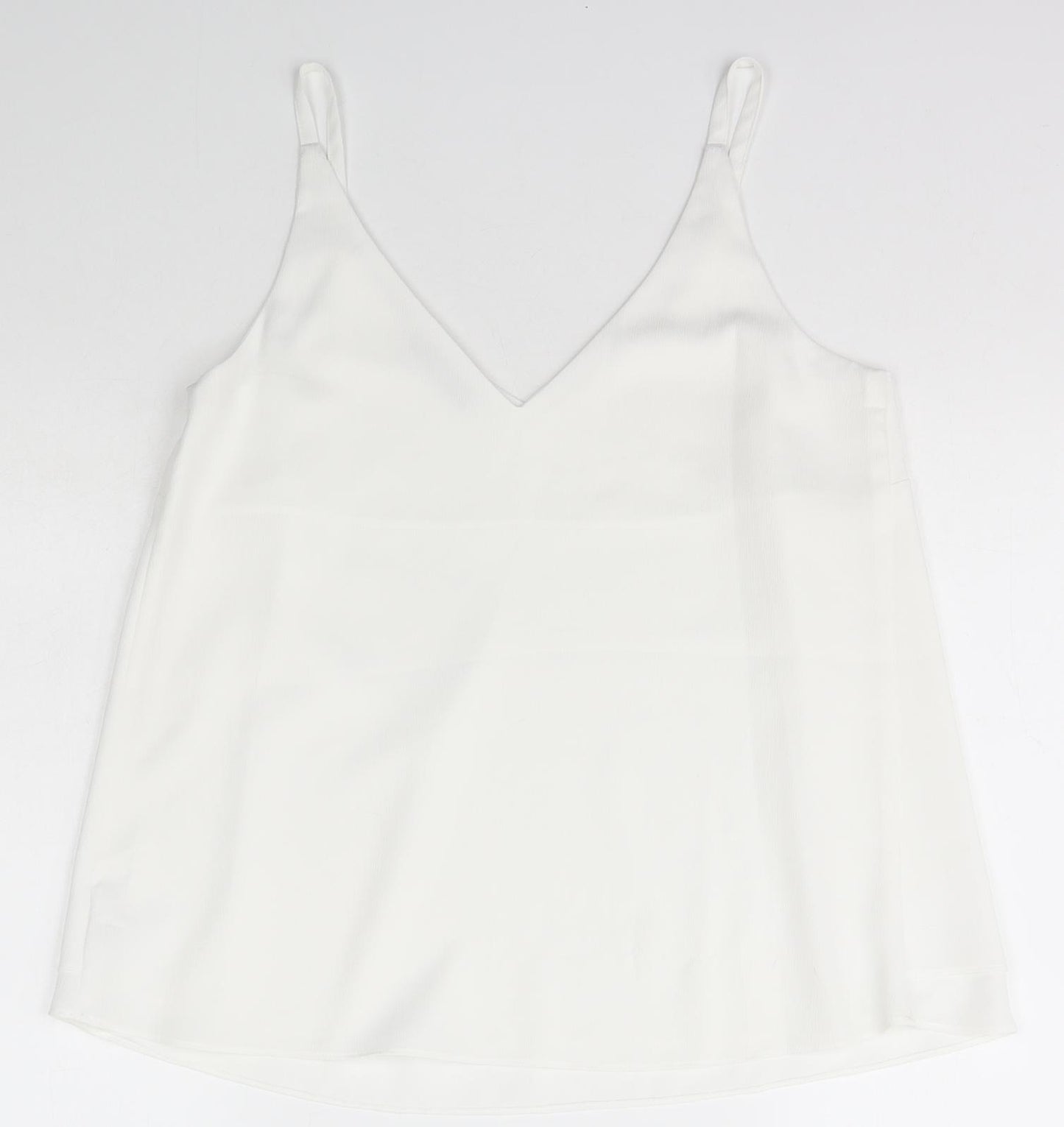 George Womens White  Polyester Camisole T-Shirt Size 10 V-Neck