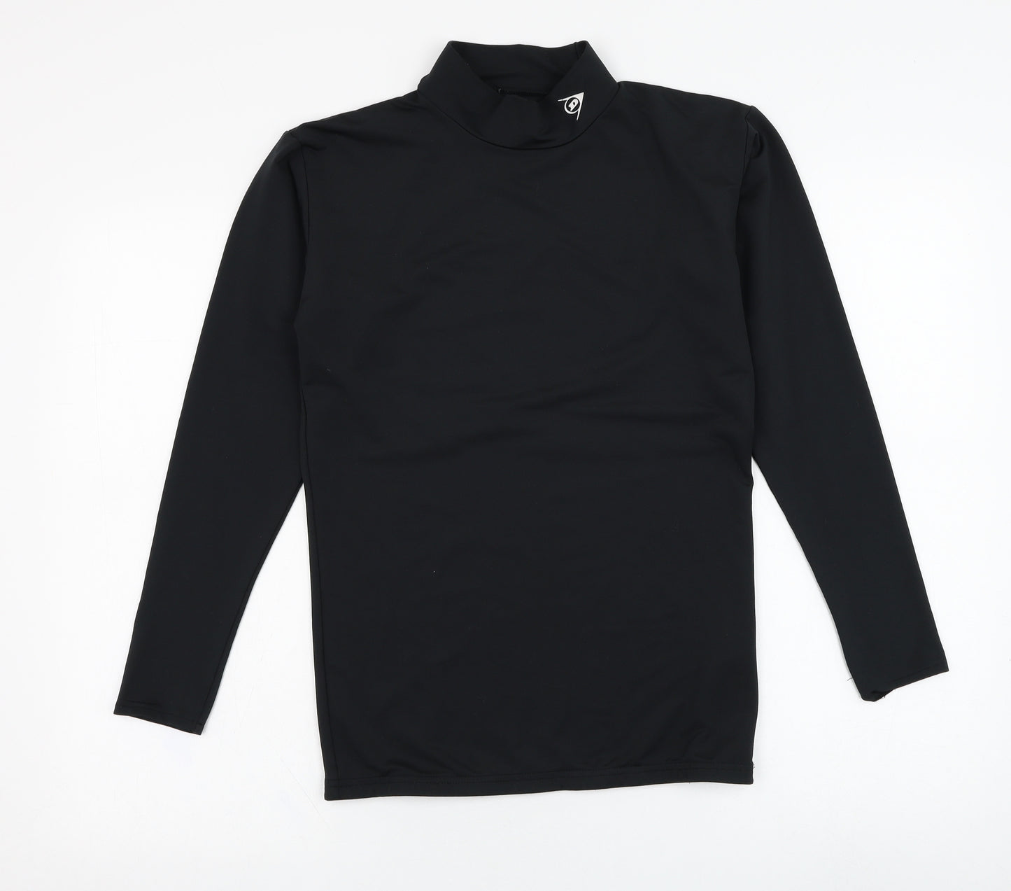 Dunlop Mens Black  Polyester Basic T-Shirt Size M Mock Neck Pullover