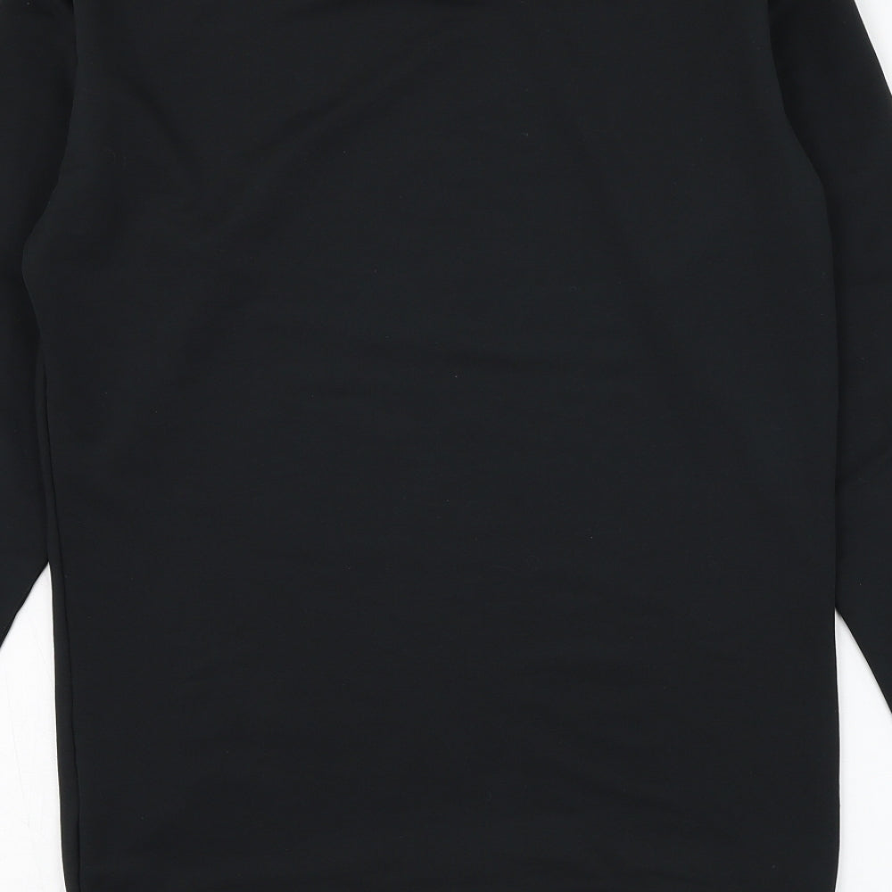 Dunlop Mens Black  Polyester Basic T-Shirt Size M Mock Neck Pullover