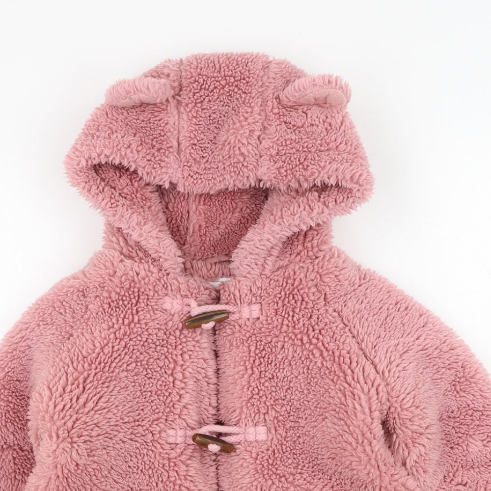 NEXT Girls Pink   Jacket  Size 18-24 Months   Hook & Loop