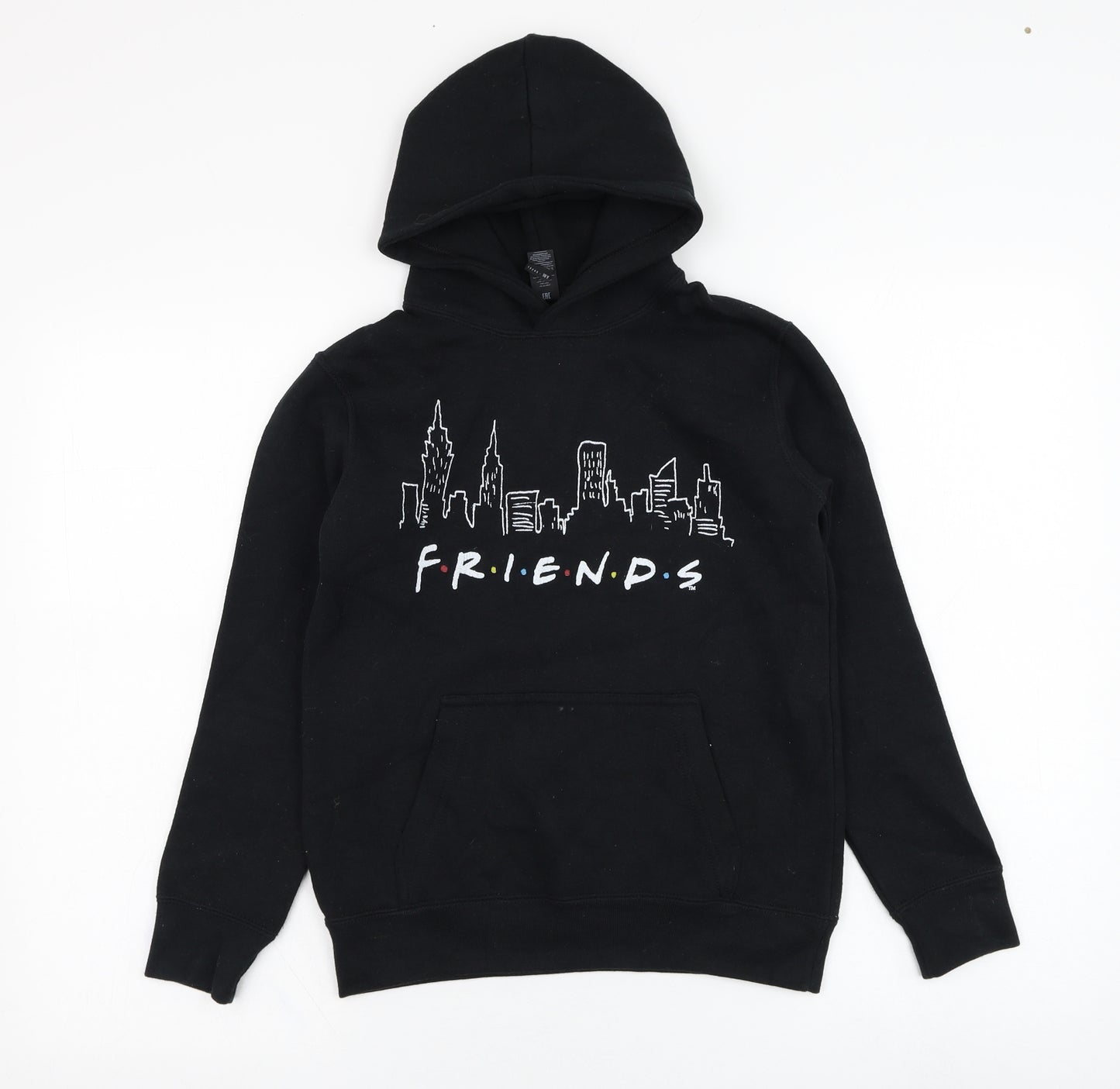 SOL'S Girls Black  Cotton Pullover Hoodie Size 10 Years  Pullover - Friends