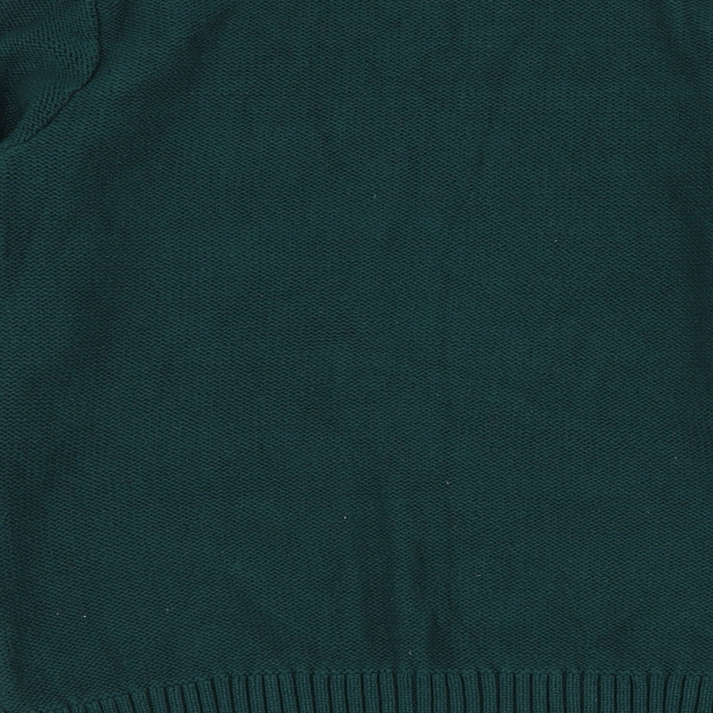 TU Boys Green Round Neck  Cotton Pullover Jumper Size 10 Years  Pullover