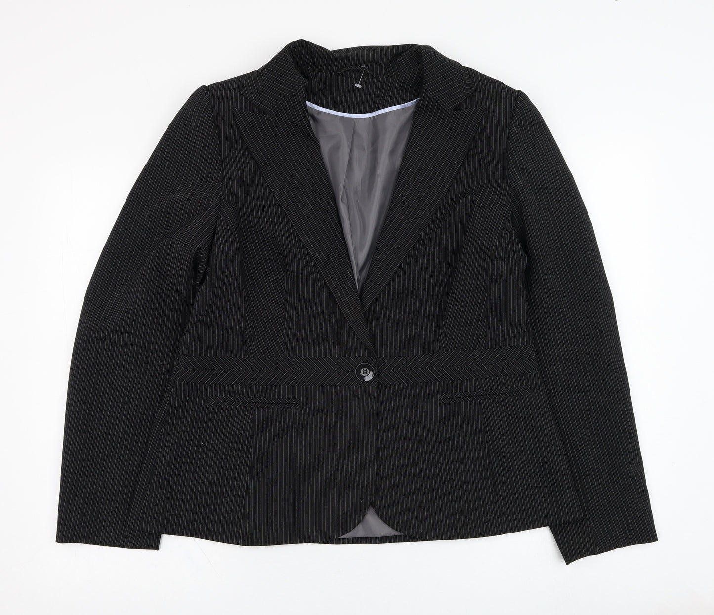 Dorothy Perkins Womens  Striped  Jacket Blazer Size 16  Button
