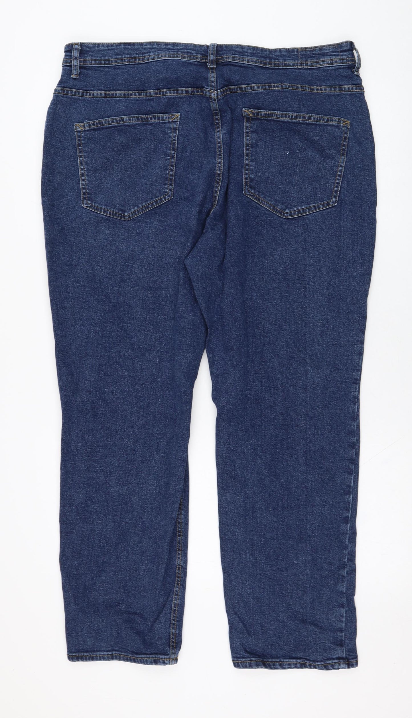 Primark Mens Blue  Cotton Straight Jeans Size 38 in L30 in Regular Zip