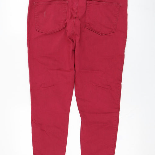 Marks and Spencer Womens Pink  Cotton Jegging Leggings Size 18 L25 in