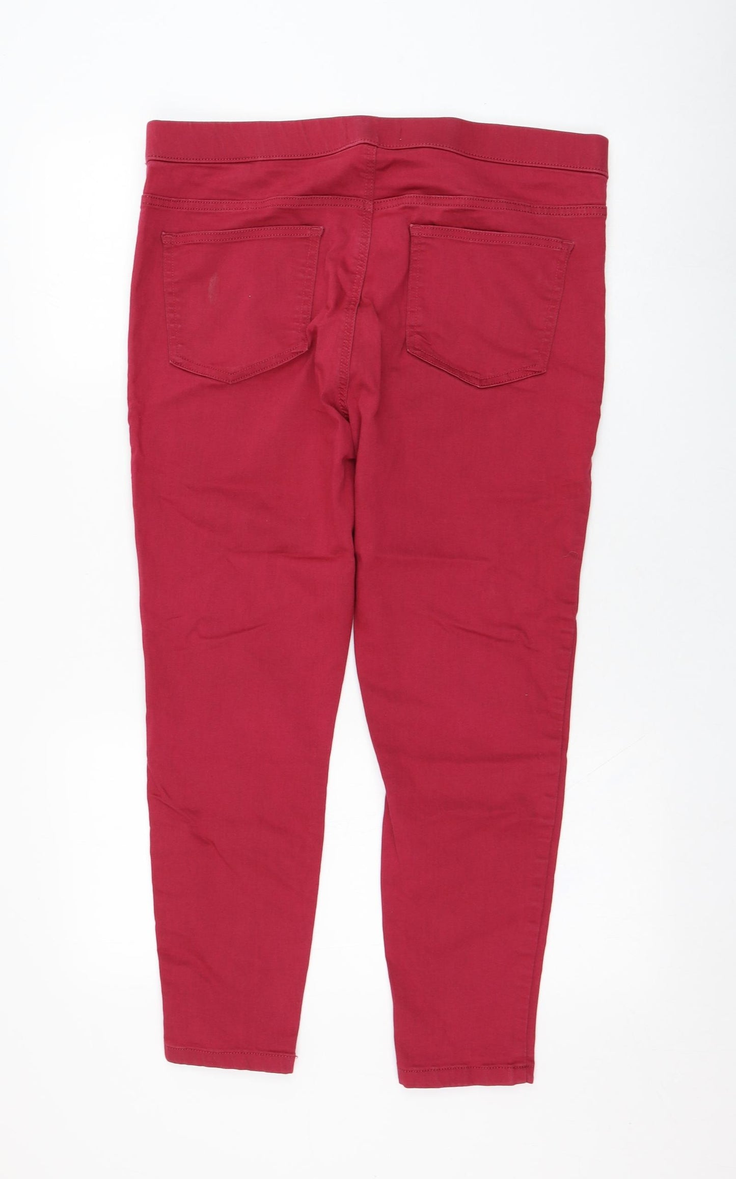 Marks and Spencer Womens Pink  Cotton Jegging Leggings Size 18 L25 in