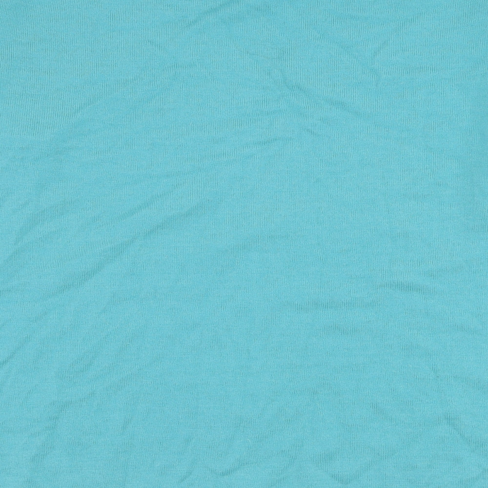 EWM Womens Blue Round Neck  Wool Pullover Jumper Size 22