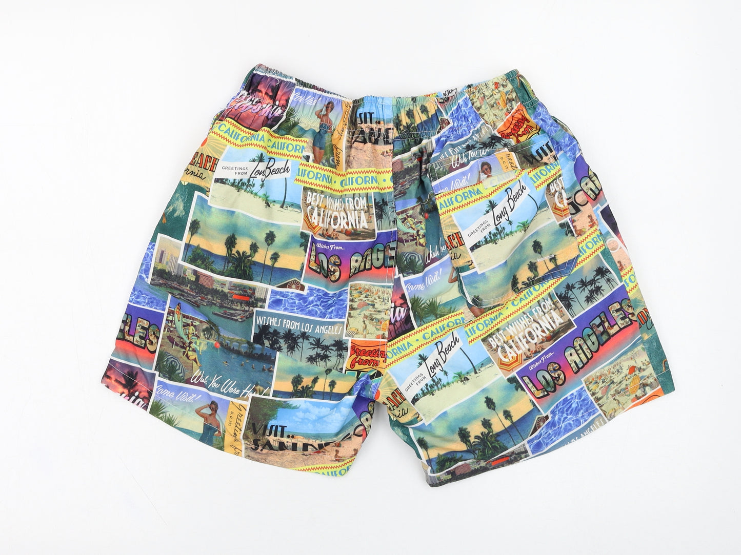 Cedar Wood State Mens Multicoloured  Polyester Sweat Shorts Size M  Regular  - Swimwear