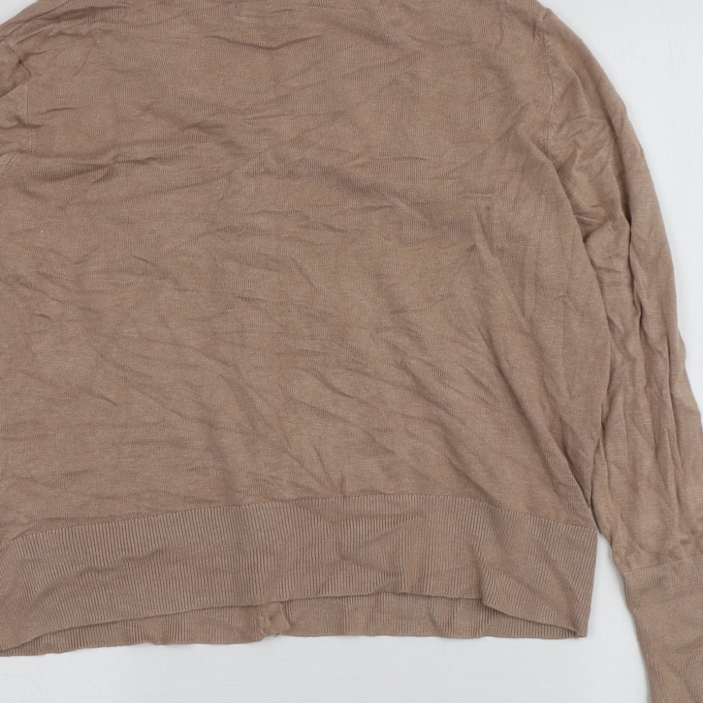 Primark Womens Beige V-Neck  Viscose Cardigan Jumper Size XL