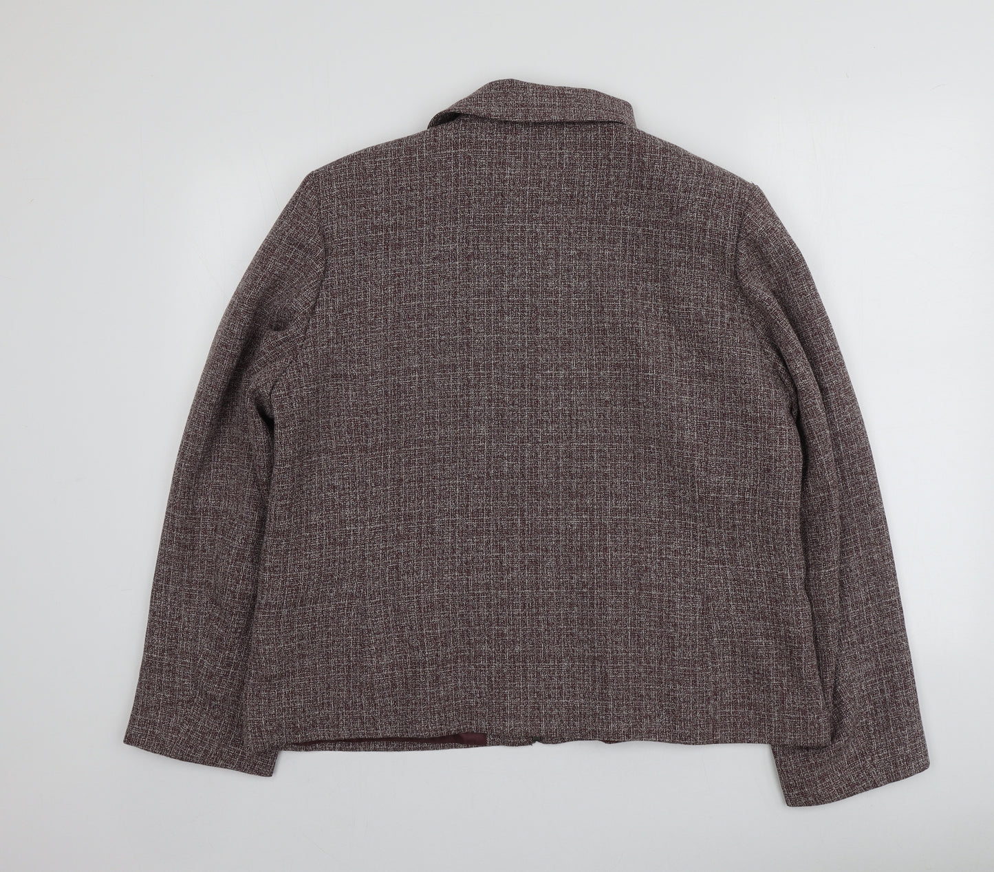 EWM Womens Purple Herringbone  Jacket  Size 18