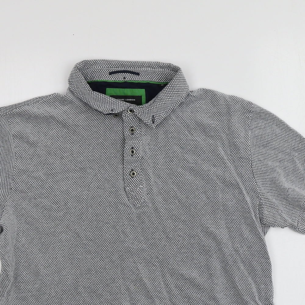 Guide London Mens Grey  100% Cotton  Polo Size XL Collared