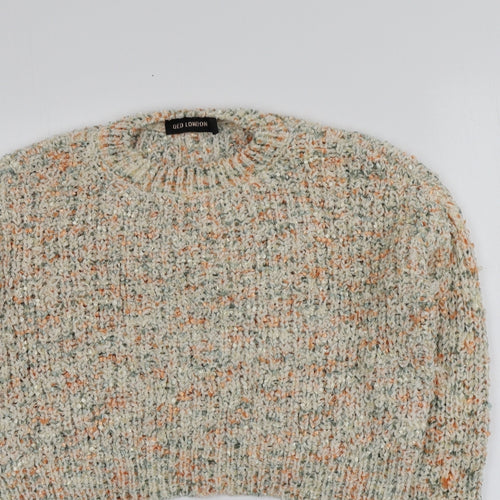 QED London Womens Multicoloured Round Neck  Polyester Pullover Jumper Size S