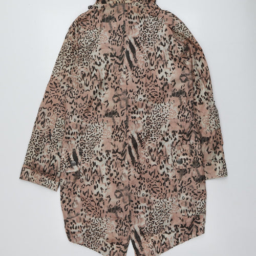Internacionale Womens Pink Animal Print  Jacket  Size 10