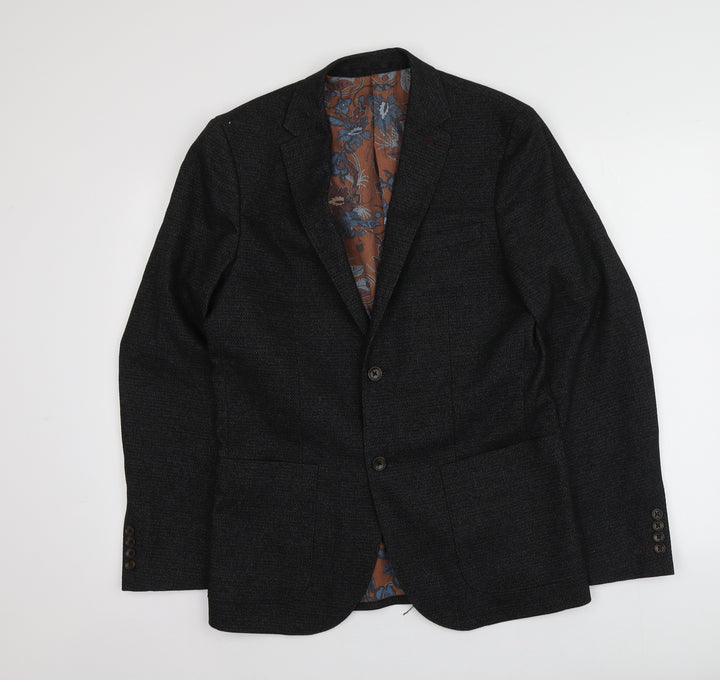 NEXT Mens Black  Polyester Jacket Suit Jacket Size 38