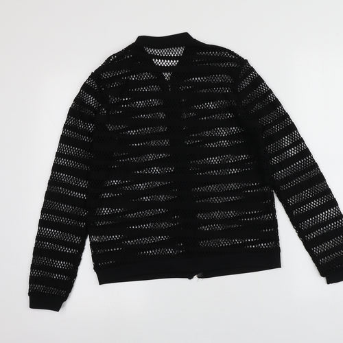 River Island Girls Black  Polyester Full Zip Hoodie Size 11-12 Years