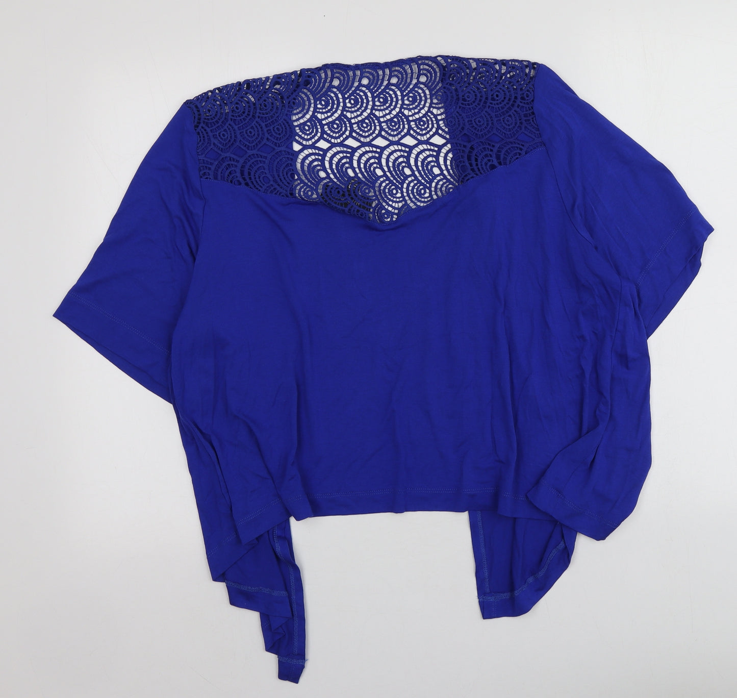 Autograph Womens Blue V-Neck  Viscose Shrug Jumper Size 20