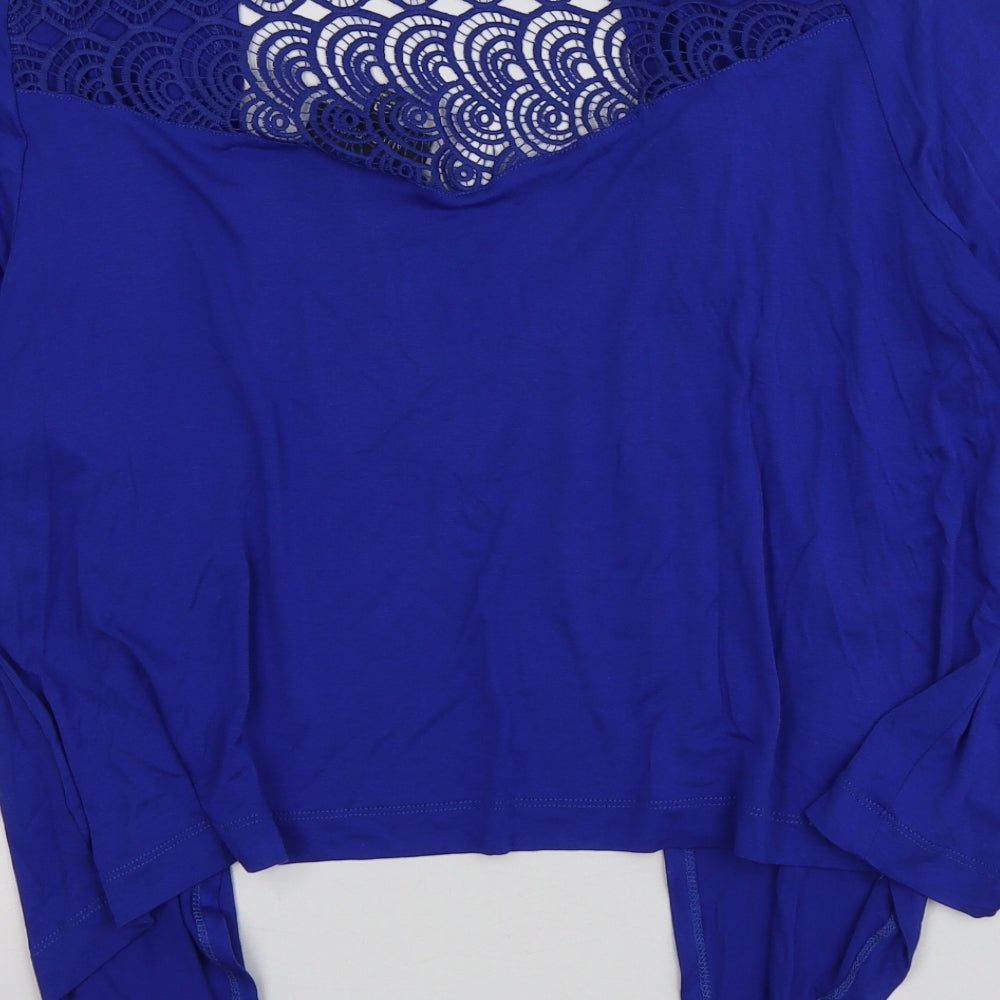 Autograph Womens Blue V-Neck  Viscose Shrug Jumper Size 20