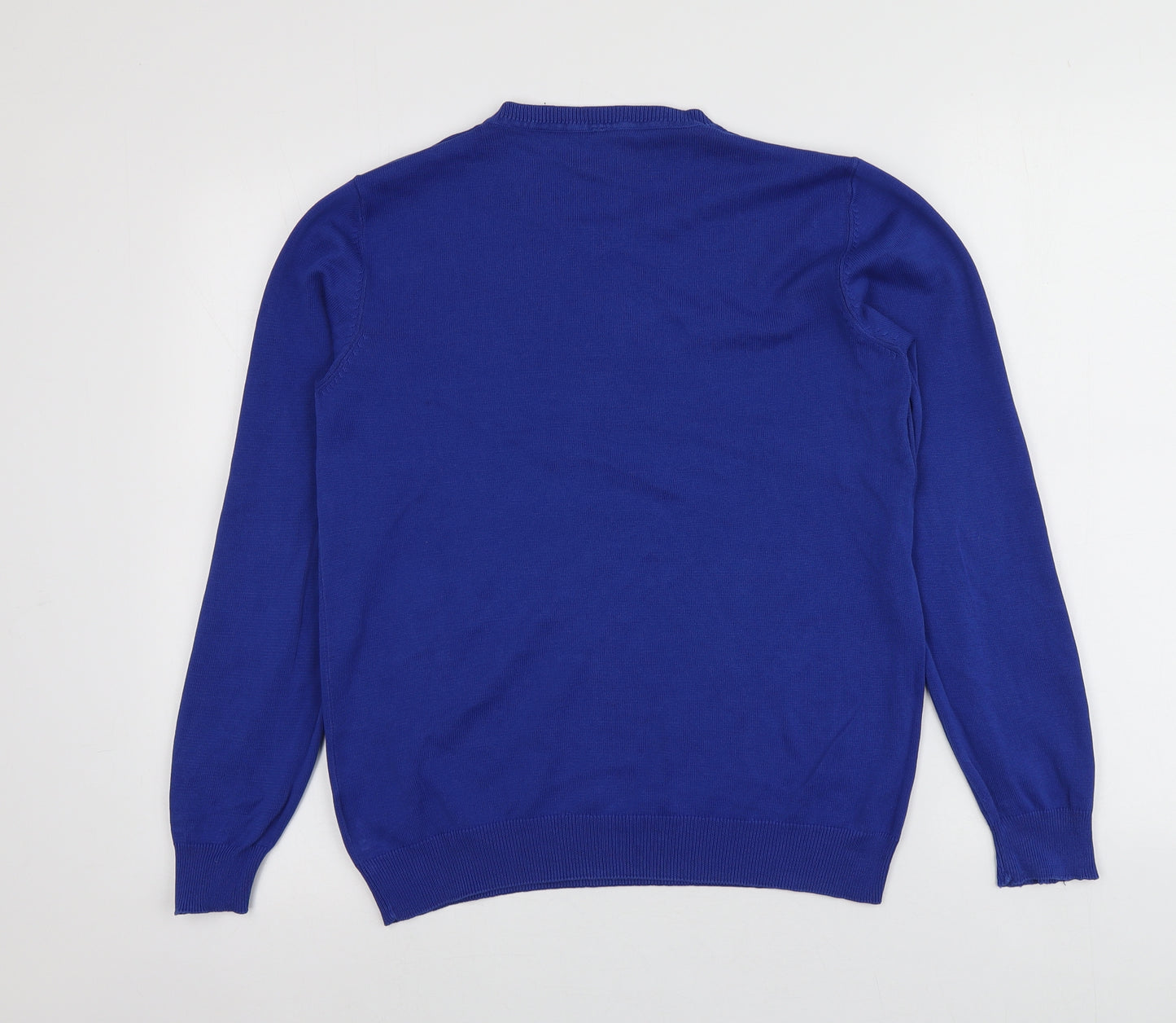 George Boys Blue V-Neck  Cotton Pullover Jumper Size 13-14 Years