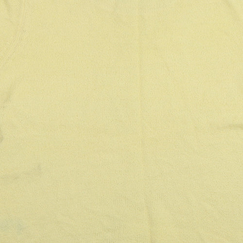 Danmart Womens Yellow Roll Neck  Acrylic Pullover Jumper Size 16