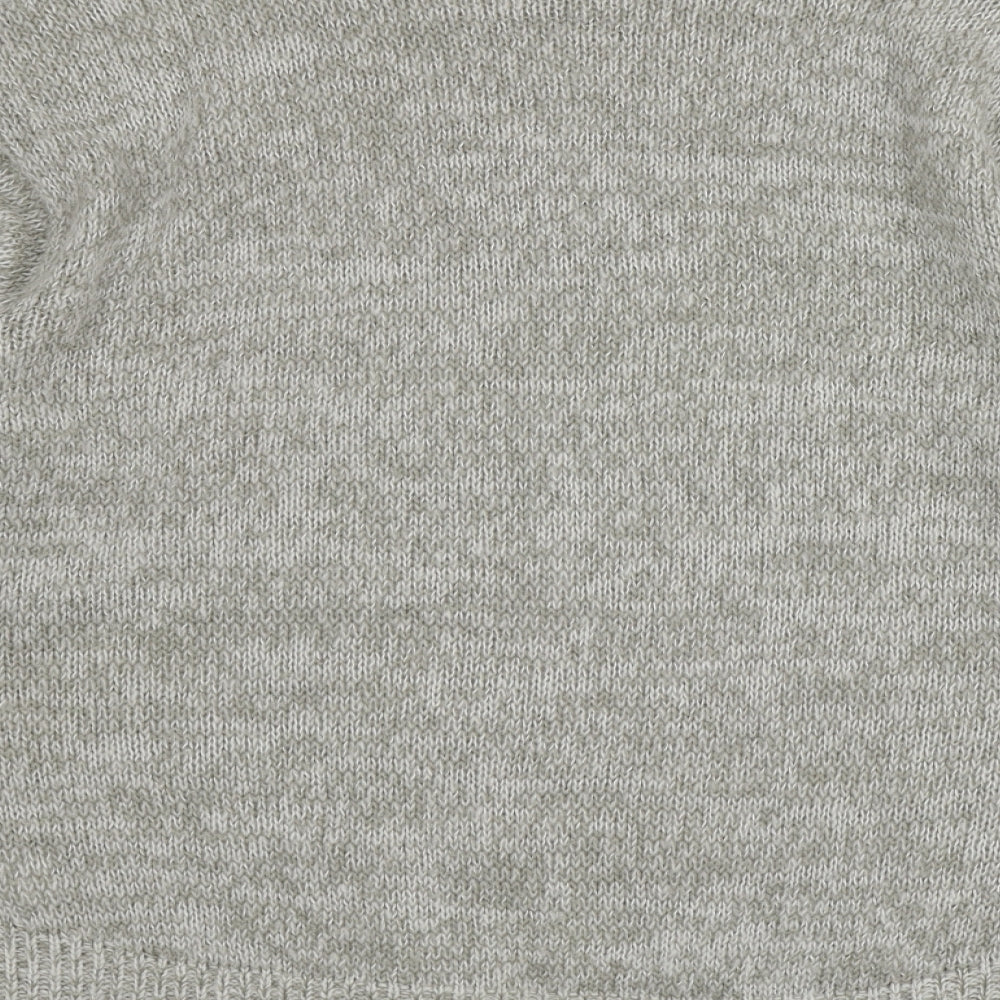 New Look Womens Grey Round Neck  Acrylic Pullover Jumper Size M