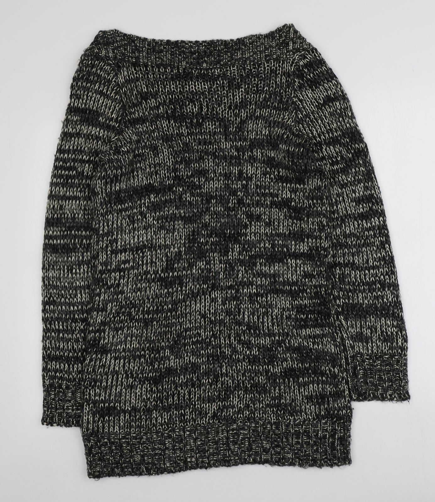 George Womens Black Round Neck  Acrylic Pullover Jumper Size 12