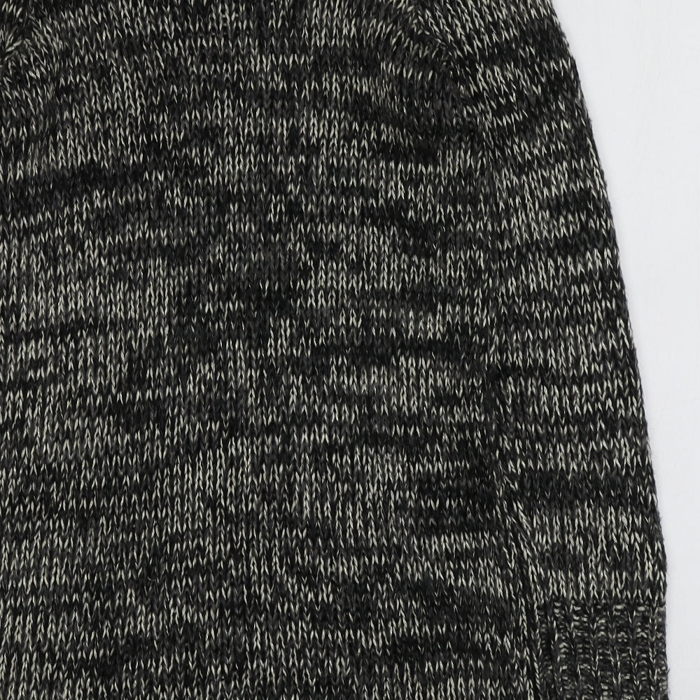 George Womens Black Round Neck  Acrylic Pullover Jumper Size 12
