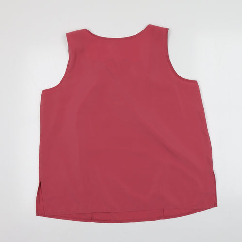Classics Womens Pink  Polyester Basic T-Shirt Size 20 Round Neck