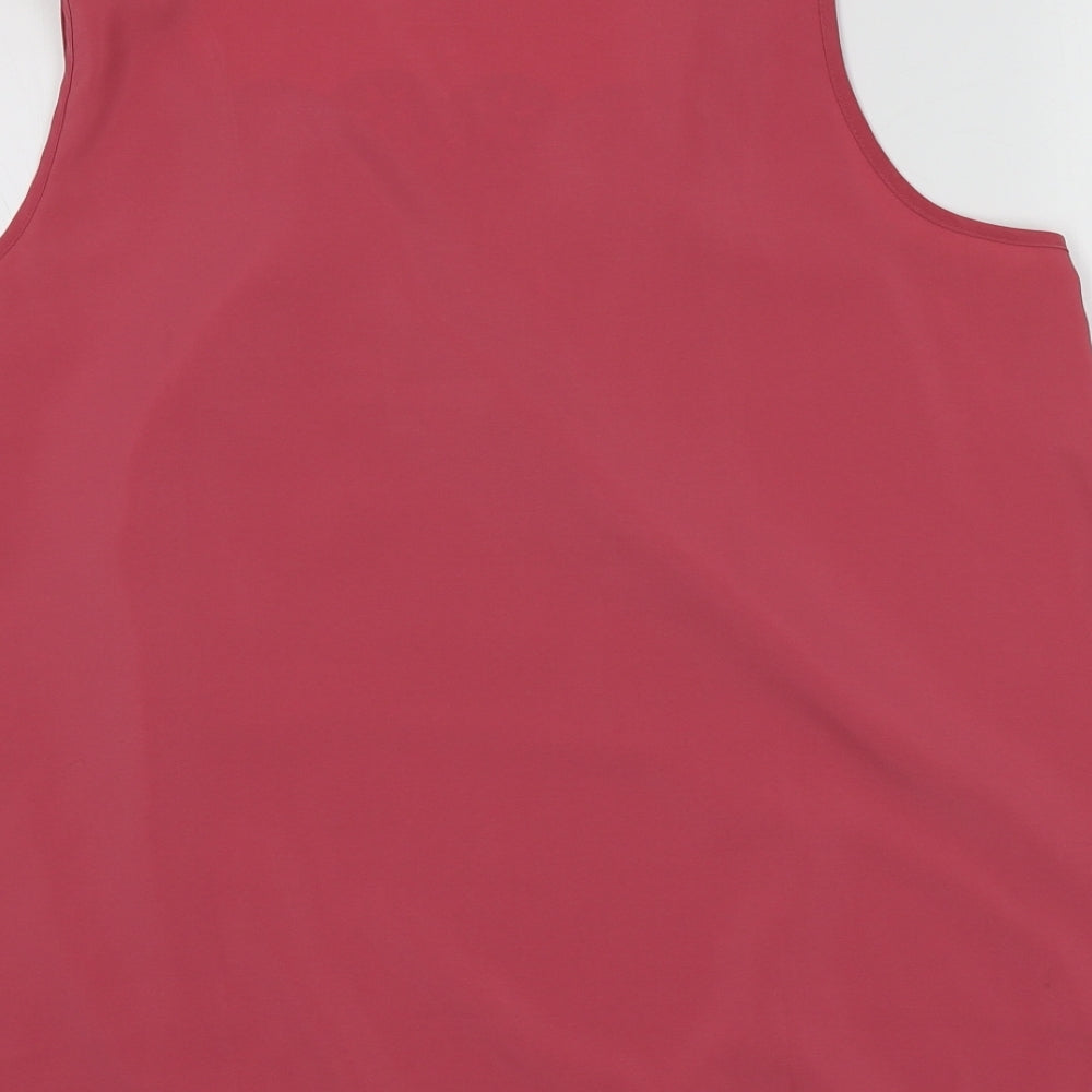 Classics Womens Pink  Polyester Basic T-Shirt Size 20 Round Neck
